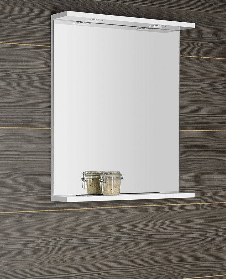 Spiegel 60x70x12 met LED licht en planchet Korin