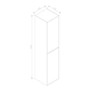 Badkamer kolomkast Luzi Compact 160x35x35 greeploos hoogglans wit