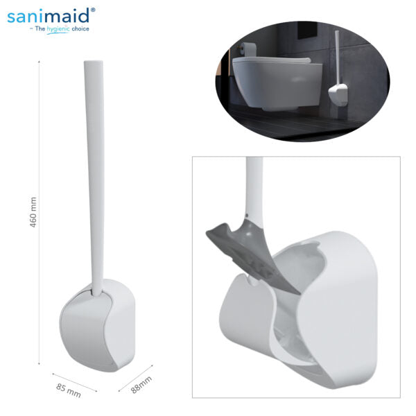 Toiletborstel SaniMaid Paris inclusief houder wit