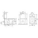 Duoblok Bella rimless toilet met AO en PK aansluiting