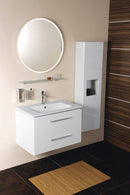 kolomkast Ella hoogglans wit 40x140x20cm Greeploos L/R hoogglans wit