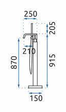Vrijstaande badkraan Rea Carat mat zwart met handdouche