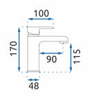 Lage wastafelkraan Rea Bloom 17cm eenhendel bediening div.kleuren