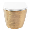 Verkort Rimless toilet geborsteld goud wit Rea Carlo