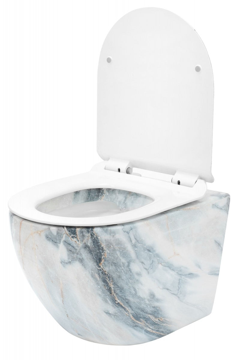 Rimless toilet Rea Carlos met softclose zitting glans graniet