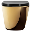 Verkort Rimless toilet goud zwart Rea Carlo