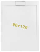 Douchebak mineraalmarmer Rea Grand mat wit