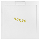 Douchebak mineraalmarmer Rea Grand mat wit