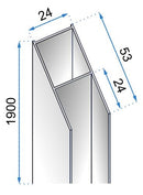 Rea verbredingsprofiel 30-45mm tbv Molier douchecabines