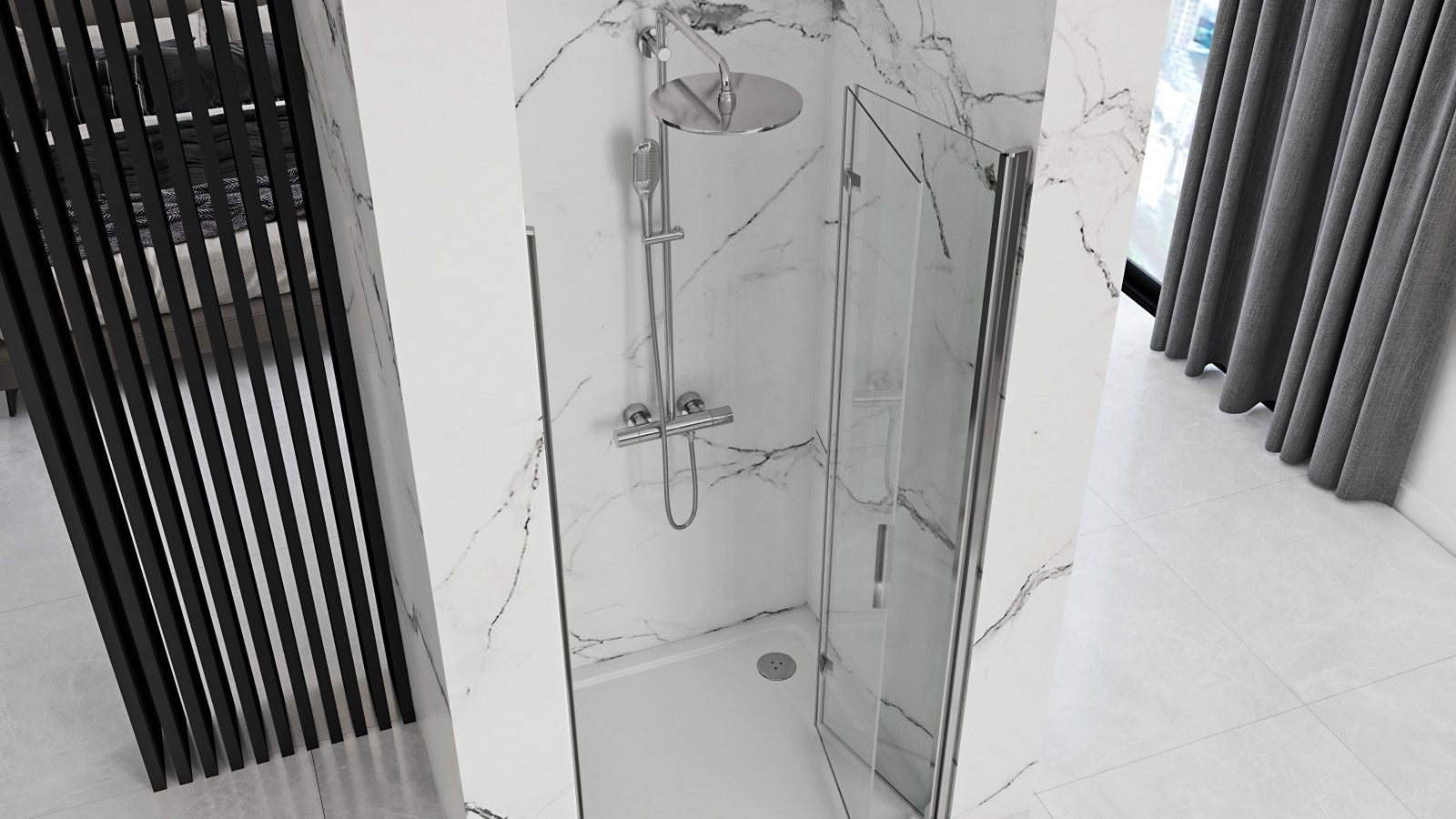 Douche vouwdeur Rea Molier antikalk coating chroom