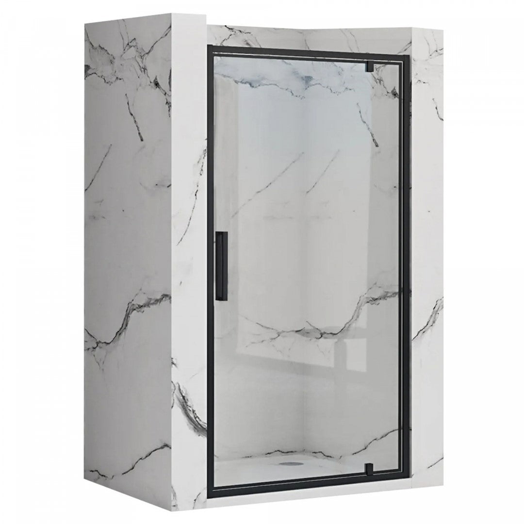 Douchedeur mat zwart profiel Rapid Swing antikalk coating