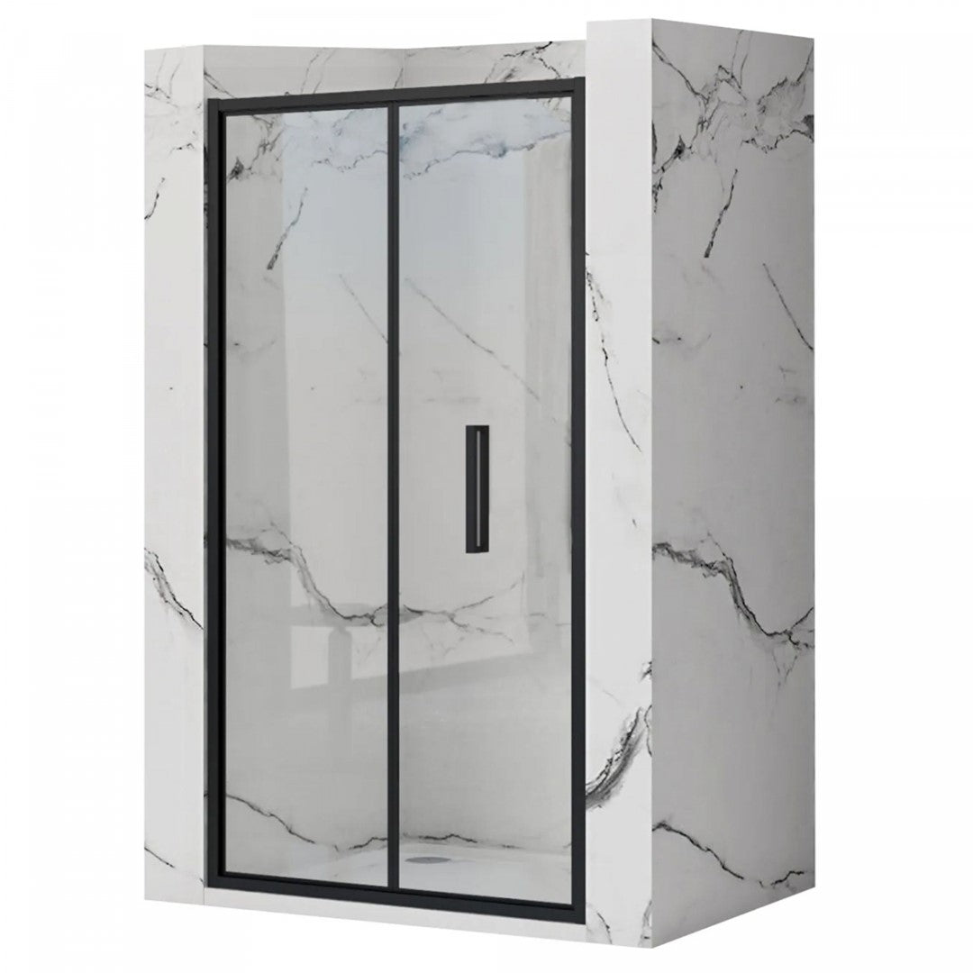 Douche vouwdeur mat zwart Rea Rapid Fold antikalk coating