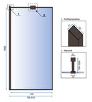 Inloopdouche douchewand mat zwart profiel Rea Bler
