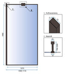 Inloopdouche douchewand mat zwart profiel Rea Bler