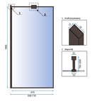 Inloopdouche douchewand mat zwart profiel Rea Bler