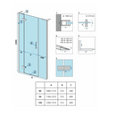 Douche nisdeur met paneel en draaideur REA Hugo goud