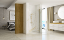Douche nisdeur met paneel en draaideur REA Hugo goud