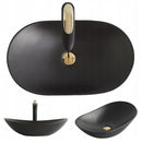 Waskom Royal mat zwart 60x36x13