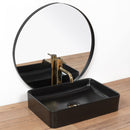 Rechthoekige waskom, opzet wastafel Avia wit/zwart