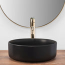 Waskom keramiek Sami rond 36cm mat zwart