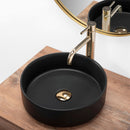 Waskom keramiek Sami rond 36cm mat zwart