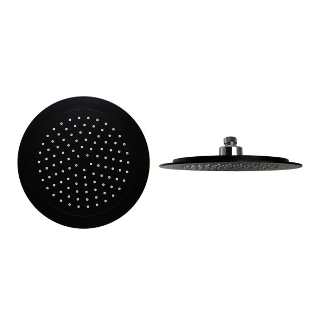 Hoofddouche mat zwart rond 24cm Sanotechnik