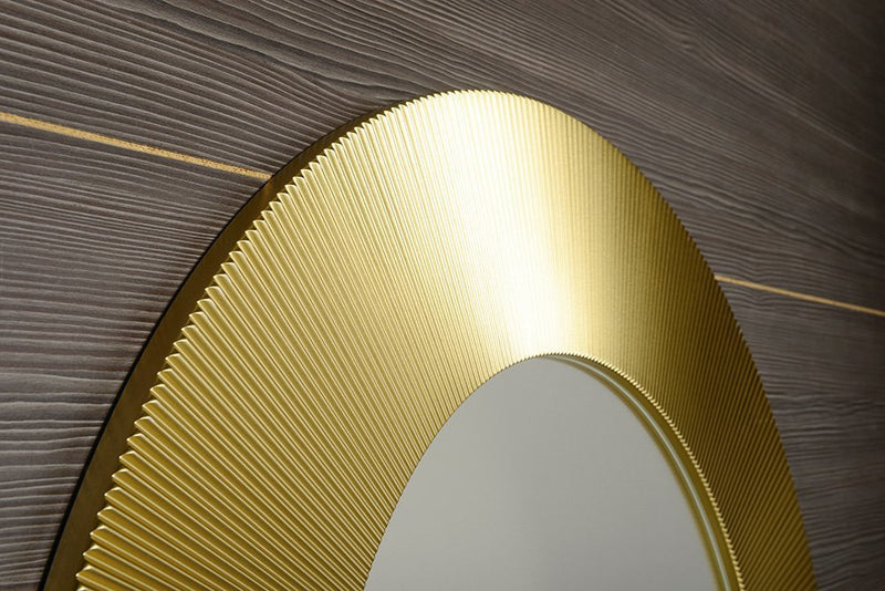 Ronde spiegel goud frame diameter 90cm Sunbeam