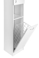 Hoge kolomkast twee deuren 30x30x180cm Simplex Eco met wasmand