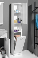 Hoge kolomkast twee deuren 30x30x180cm Simplex Eco met wasmand