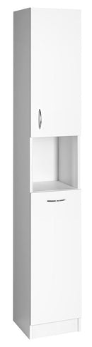 Hoge kolomkast twee deuren 30x30x180cm Simplex Eco met wasmand