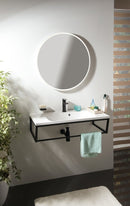 Wastafel ophangbeugel mat zwart 60x46 SKA201