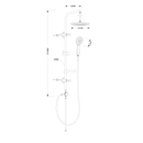 Doucheset met hoofddouche en handdouche Zara RVS chroom