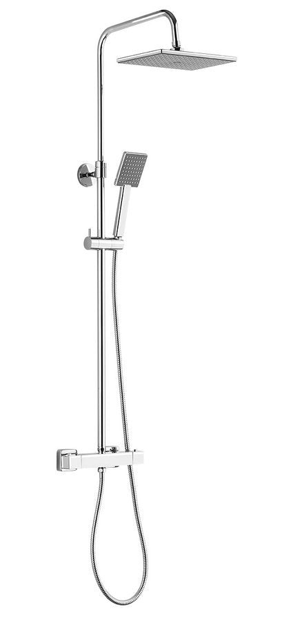 Aqualine Opbouw Doucheset met Thermostatische Kraan Chroom