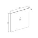 Standaard spiegel 80x70x2,5