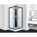 Complete douchecabine 90x90x225 mat zwart Stil kitvrij
