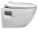 Hangende toiletpot Paula wit 35,5x35,5x50 wandcloset met spoelrand