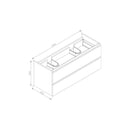 Onderkast Luzi Trendline 120 Hoogglans Wit