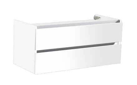 Wastafel onderkast Trend 120 Mat Wit twee softclose laden