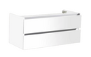 Wastafel onderkast Trend 120 Mat Wit twee softclose laden