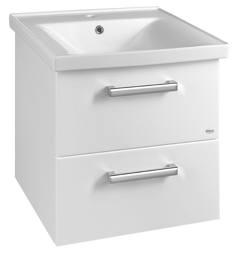 Wastafel onderkast Vega 52cm twee laden softclose met greep