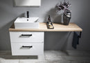 Wastafel onderkast Vega 52cm twee laden softclose met greep