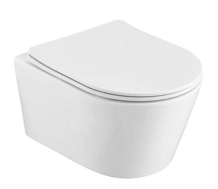 Luzi Compact Rimfree Verkort Toilet Zonder Spoelrand Incl. Slim Softclose Zitting