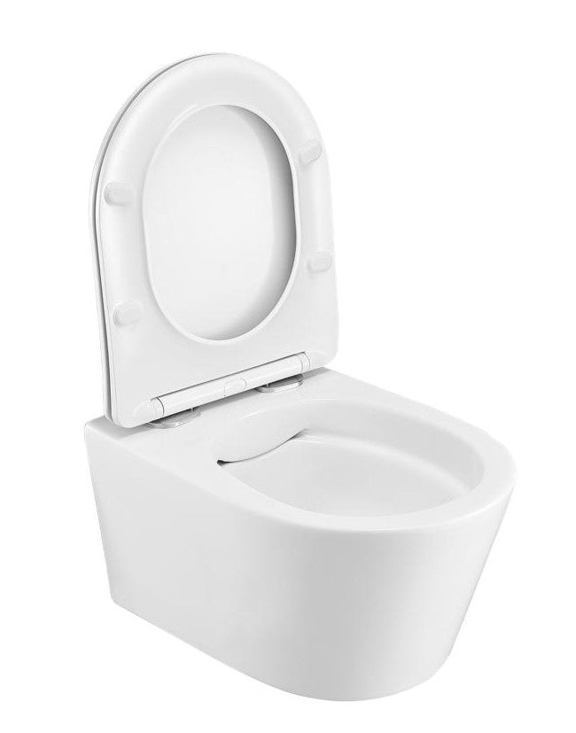 Luzi compact rimfree verkort toilet zonder spoelrand incl. slim softclose zitting