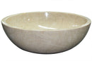 Natuurstenen waskom Beige Marmer Rond