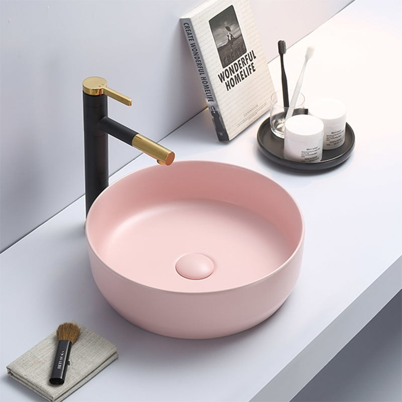 Waskom Victoria Color Line rose 39cm rond incl. clickwaste