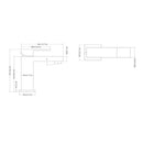 Wastafelmengkraan Aloni Chan vierkant mat zwart