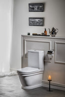 Retro duoblok WC met reservoir keramiek Antik