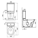 Retro duoblok WC met reservoir keramiek Antik