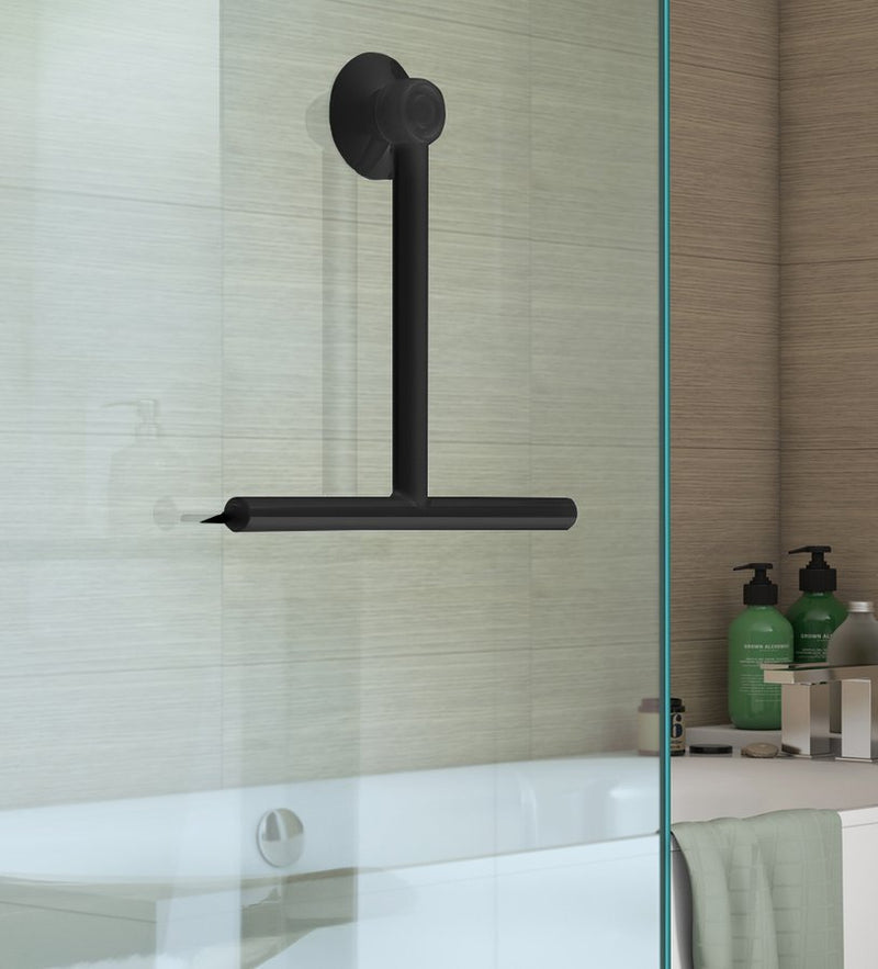 Badkamer wisser mat zwart raamwisser met zuignap