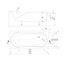 Inbouw ligbad 170x75 Scansani Wivea rechthoekig wit